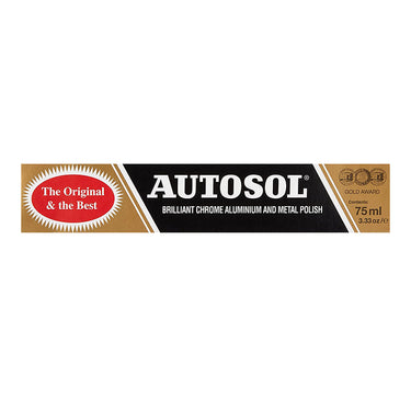 Autosol Metal Polish 75ml retail box design with "The Original & the Best" seal.