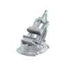 BG6250 swivel table clamp vise tilted at steep angle on graduated base.