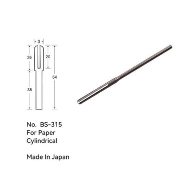 Biso mandrel with a standard screw head and 3mm top diameter, 2.35mm shank, for disc mounting.