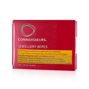 Closed red compact of Connoisseurs jewellery wipes for gold and silver jewellery cleaning.