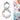 Vertical figure-8 cross locking tweezer displayed alongside bead sorting and watch repair parts.