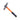 Angled studio view of jewelry cross-peen hammer showing polished round striking face and.