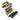 Diagonal line of multi-color Dialux jewelry polishing compound bars on white background.