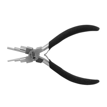 Full view of Durston 140mm multi-mandrel forming pliers with black ergonomic grips.
