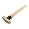 A 1lb Durston brass jewelry mallet with a smooth hardwood handle and a black protective neck sleeve.