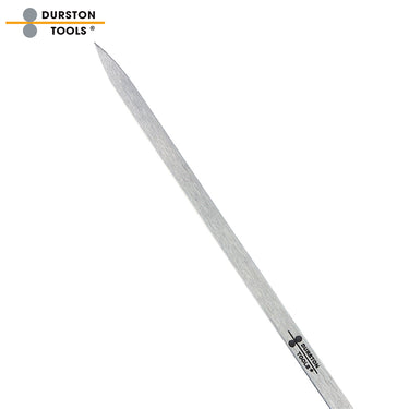 Close-up view of the sharp pointed tip on a Durston titanium soldering pick for precise placement.