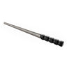 Diagonal view of Durston hardened oval ring mandrel with black grooved rubber handle on the right.