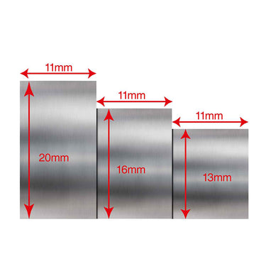 Dimension diagram for Durston mandrel pliers: 13mm, 16mm, and 20mm diameters.