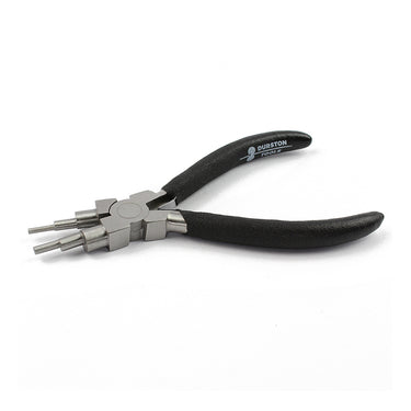 Angled shot of Durston multi-mandrel forming pliers for jewelry making.