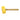 Side view of a Durston yellow polyurethane mallet resting horizontally against a plain white background.
