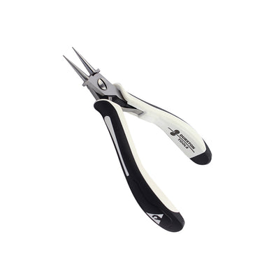 Angled profile of Durston professional round pliers with a precision lap joint.