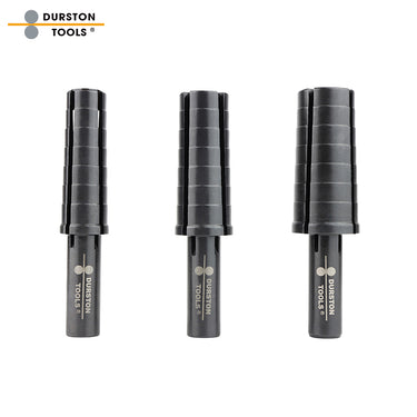 Vertical view of Durston ring stretcher mandrels set of 3 in small, medium, and large sizes.