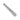 A single polished round bracelet mandrel angled diagonally with its wide base pointing toward the bottom right.