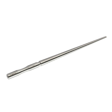 Angled view of Durston round ring mandrel with the handle base resting on the left side.