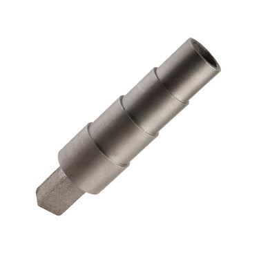 Angled view of Durston round stepped mandrel pointing upward and right.