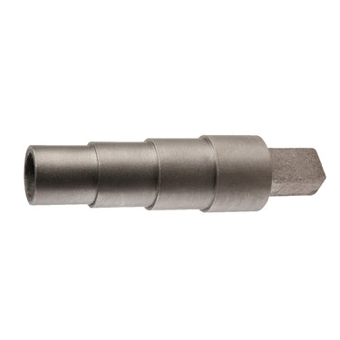 Durston round stepped mandrel placed horizontally with tip pointing left.