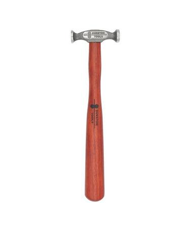 Straight upright vertical view of a Durston superior planishing hammer against a plain white background.