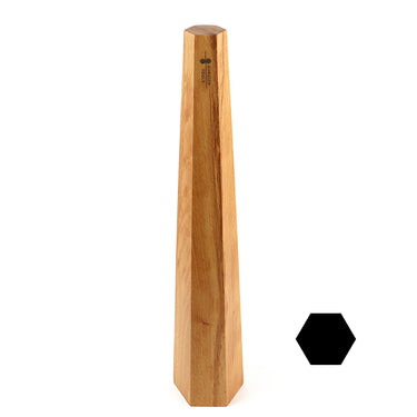 A single hexagonal tapered Durston wooden bracelet mandrel showing its flat multi-sided shaping surfaces.