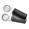 Comparison of Eschenbach Mobilux LED magnifiers in different magnification strengths and finishes.