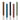 Five EVE Eveflex silicone polishing pins in brown, blue, grey, maroon, and light green colors.