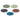 A five-piece assortment of thin EVEFLEX silicone polishing discs showcasing different grit levels.