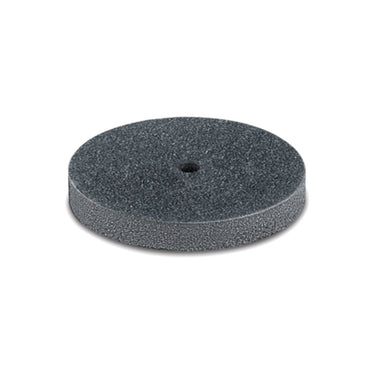 A dark gray 22✖3mm flat-edge EVEFLEX silicone smoothing wheel for intermediate preparation.