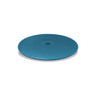 A blue lens-shaped EVEFLEX silicone polishing wheel used for rough shaping and material removal.