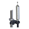 Foredom dual handpiece rest holding a rotary flex shaft handpiece mounted on support pole.