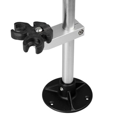 Foredom dual handpiece rest attachment mounted on motor hanger vertical support rod.