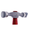 Close-up view of Fretz double-ended insert hammer head fitted with flat and curved nylon tips.