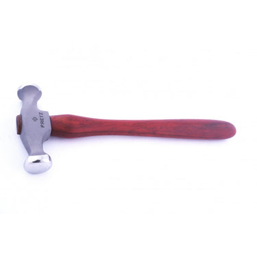 Fretz HMR-1 metalsmithing planishing hammer with ergonomic pistol-grip padauk wood handle.