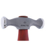 Close-up of Fretz HMR-1 planishing hammer head showing flat and slight dome polished faces.