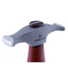 Close-up view of Fretz HMR-8 rounded narrow raising hammer head showing polished elliptical face.