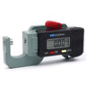 Front view of an electronic thickness measuring caliper with an LCD display reading 0.00 mm.