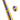 A diamond engagement ring placed on the gold aluminum light ring stick mandrel to verify its size.