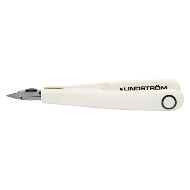 Horizontal side view of Lindstrom 7191 tapered head cutters showing slim design.
