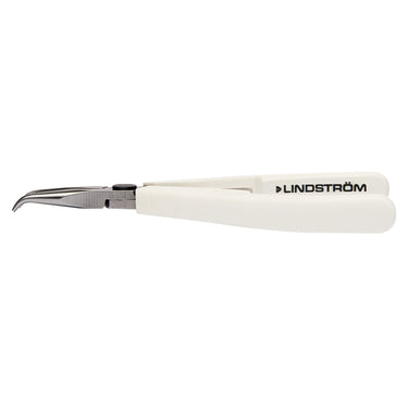 Side profile of Lindstrom 7892 Supreme pliers with white ESD-safe handles.