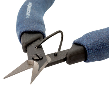 Macro view of the precision sharpened blades of the Lindstrom HS6000 multipurpose shear.