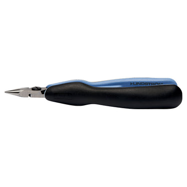 Side profile view of Lindstrom RX7893 plier highlighting the slim ergonomic handle design.