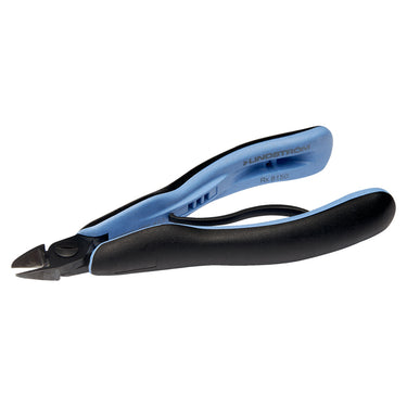 Perspective view of Lindstrom RX 8150 oblique cutter with blue ergonomic handles.