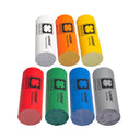 Seven different colors of LUXOR polishing compounds.