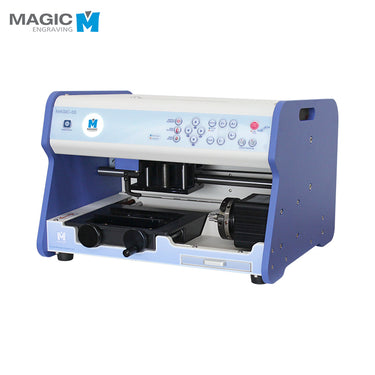 Perspective view of Magic-5S flat and ring jewelry engraving machine.