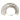 Silver metal ring sizer measuring set with an arched arrangement on a wire loop.