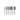 Seven multi-colored cylindrical 8x20mm miniature silicon polishing points standing vertically on metal shanks