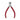 Front view of MTC-2D micro diagonal cutting pliers with spring action and red handles.