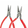 NIQUA Antilope German chain nose pliers pair in 120mm and 130mm sizes with red handles.