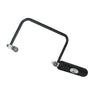 Angled view of a NIQUA Antilope FIX jeweler's saw frame featuring a black plastic handle with an antelope logo.