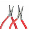 NIQUA Antilope German flat nose pliers pair in 120mm and 130mm sizes with red handles.