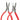 NIQUA Antilope pliers pair comparing 130mm all-steel and 140mm nylon jaw half-round and flat nose models.