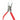 NIQUA Antilope German 140mm nylon jaw flat nose jewelry pliers with red ergonomic PVC handles.